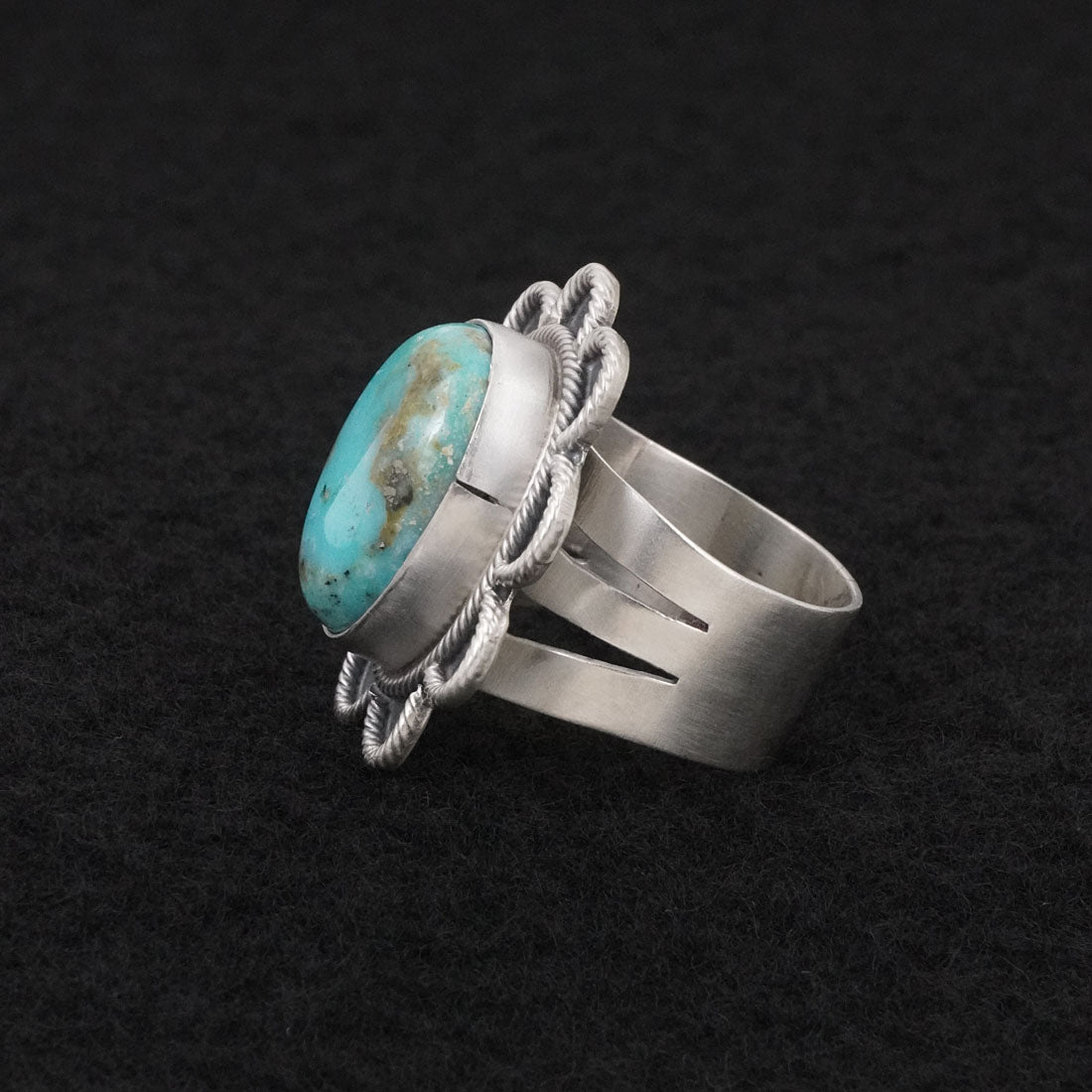 Darrin Livingston Turquoise & Sterling Silver Ring Size 7