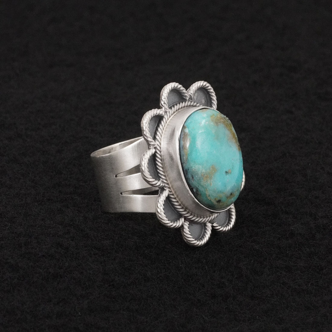 Darrin Livingston Turquoise & Sterling Silver Ring Size 7