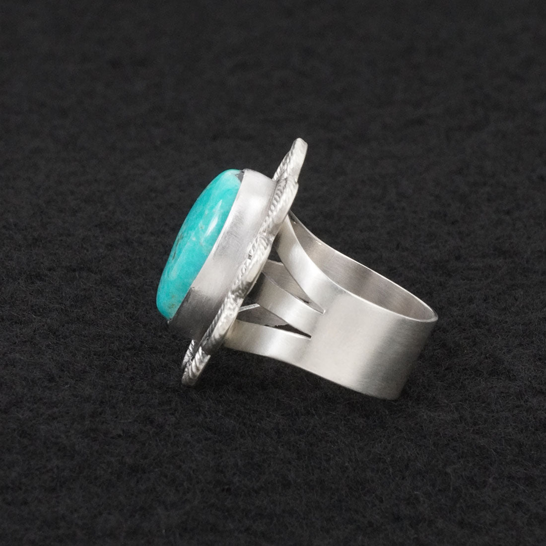 Darrin Livingston Turquoise & Sterling Silver Ring Size 8