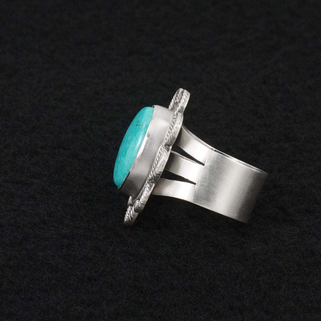 Darrin Livingston Turquoise & Sterling Silver Ring Size 8