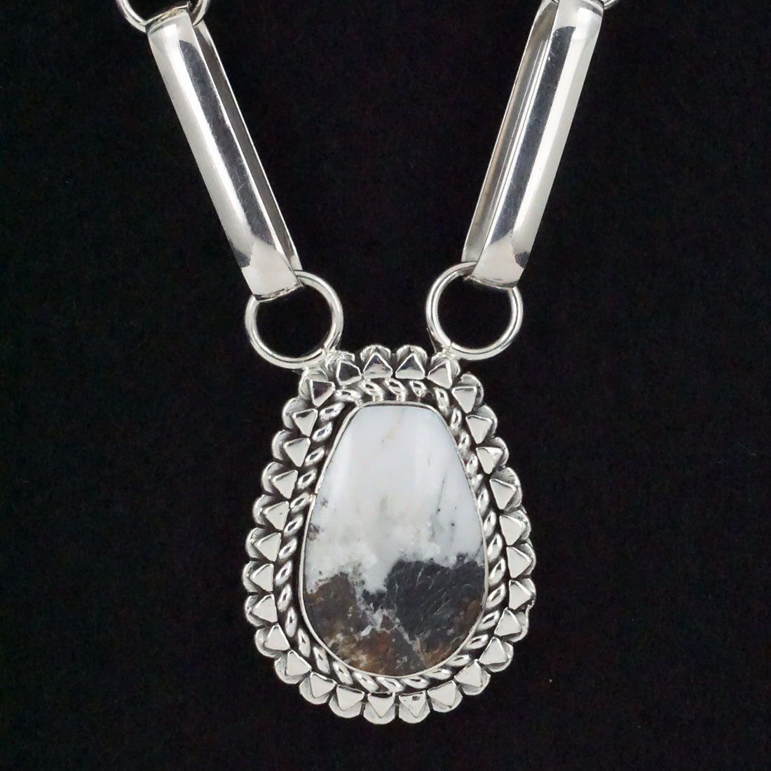 Mike Smith White Buffalo & Sterling Silver Necklace