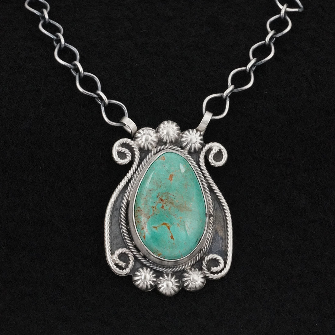 Cordell Platero Turquoise & Sterling Silver Necklace
