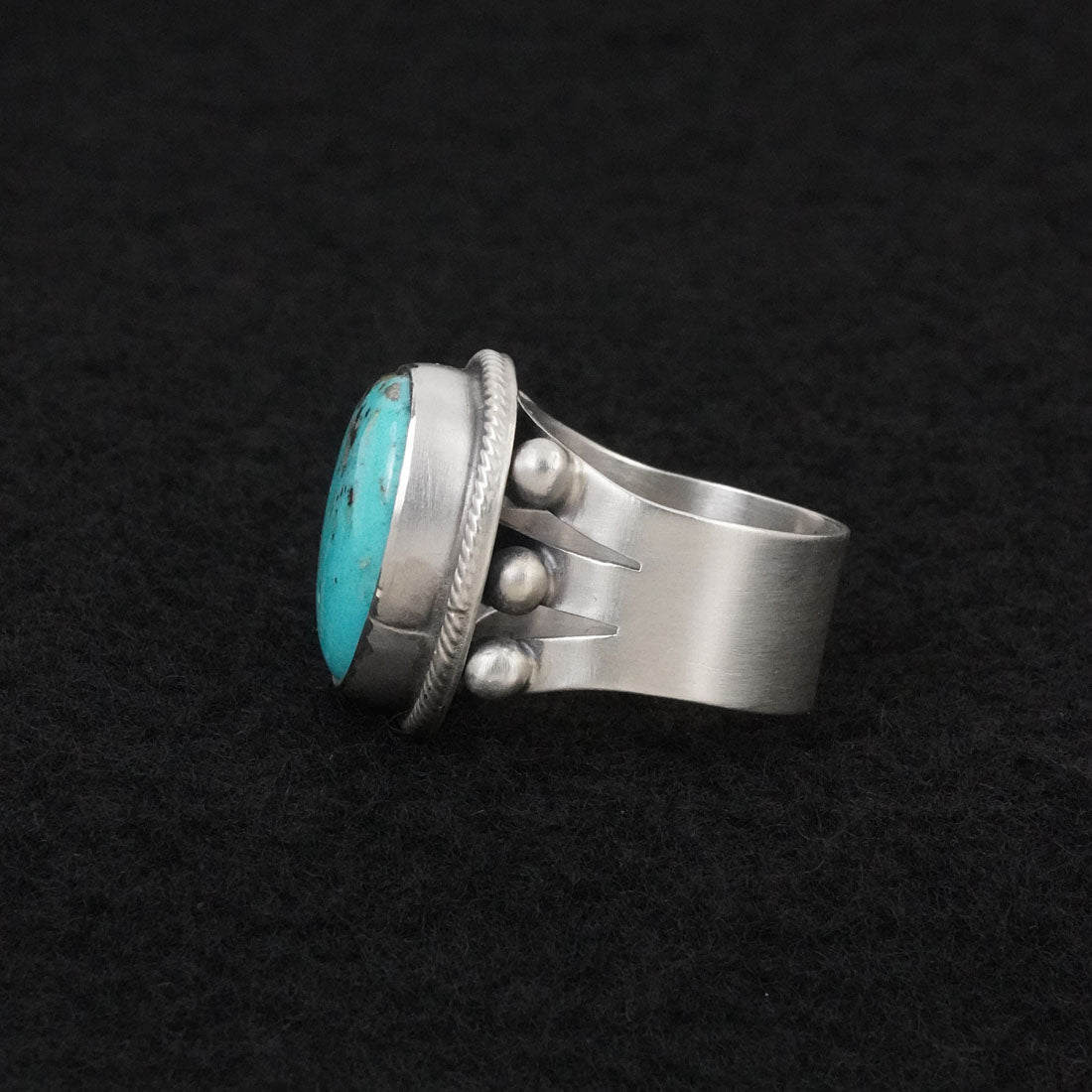 Darrin Livingston Turquoise & Sterling Silver Ring Size 6.5