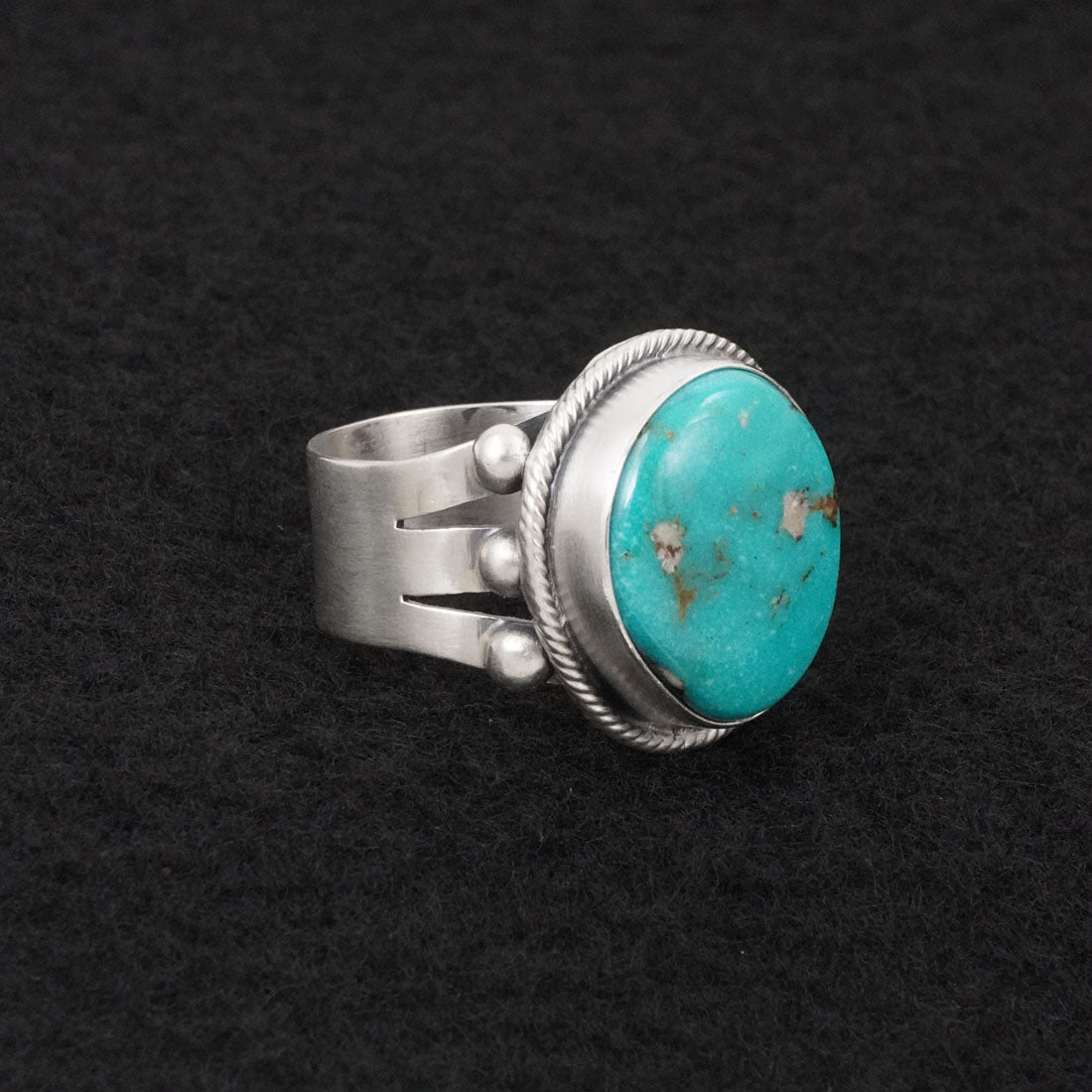 Darrin Livingston Turquoise & Sterling Silver Ring Size 8