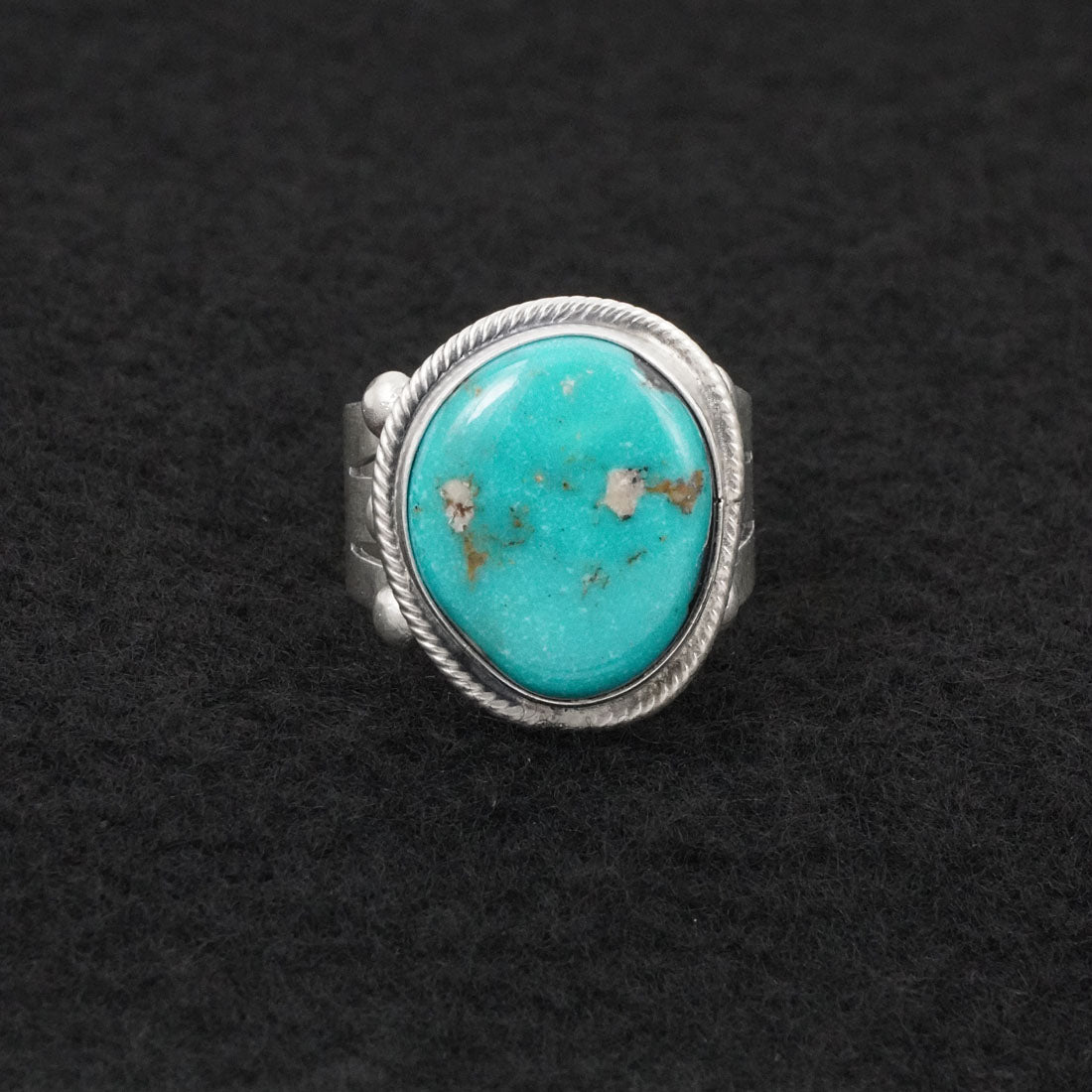 Darrin Livingston Turquoise & Sterling Silver Ring Size 8
