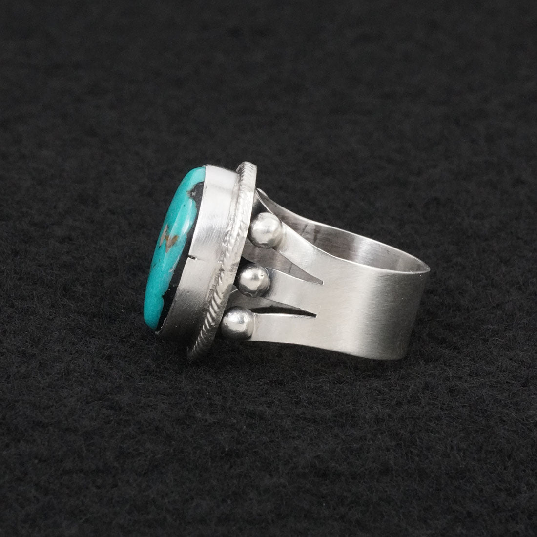 Darrin Livingston Turquoise & Sterling Silver Ring Size 8
