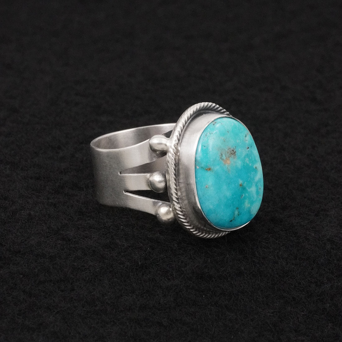 Darrin Livingston Turquoise & Sterling Silver Ring Size 9