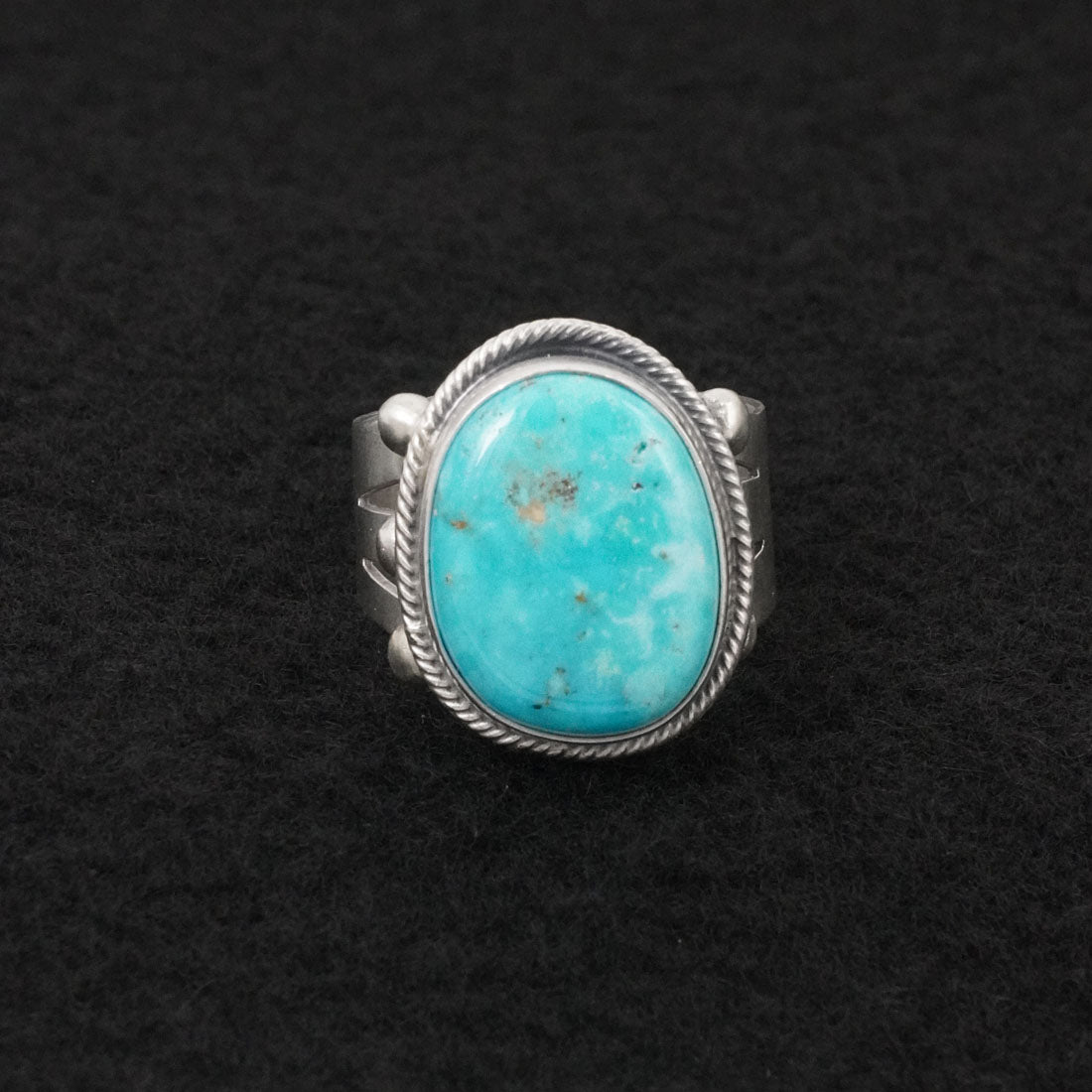 Darrin Livingston Turquoise & Sterling Silver Ring Size 9