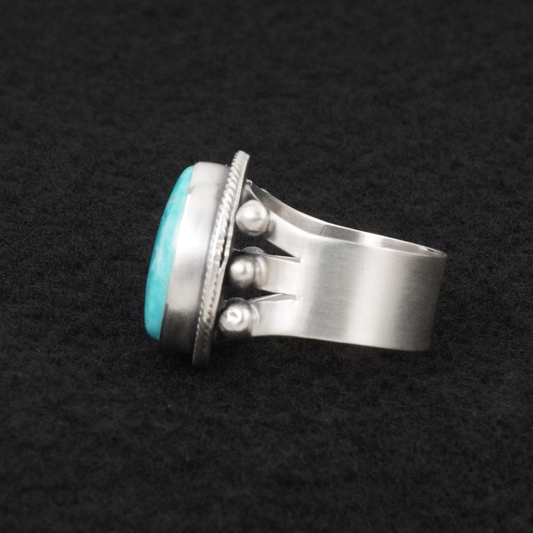 Darrin Livingston Turquoise & Sterling Silver Ring Size 9