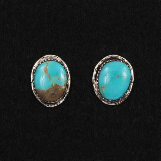 Ernest Hawthorne Turquoise & Sterling Silver Earrings