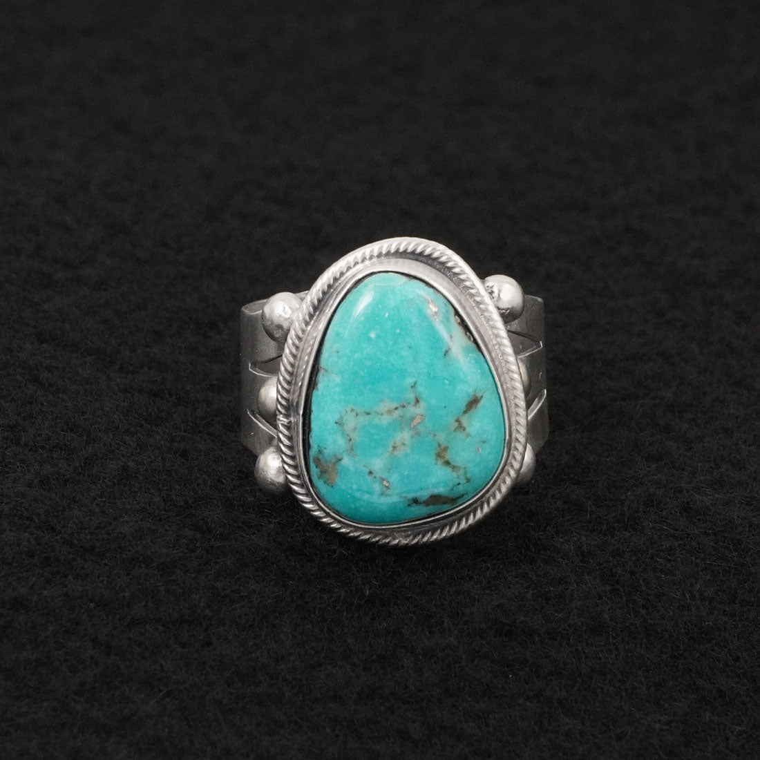Darrin Livingston Turquoise & Sterling Silver Ring Size 9.5