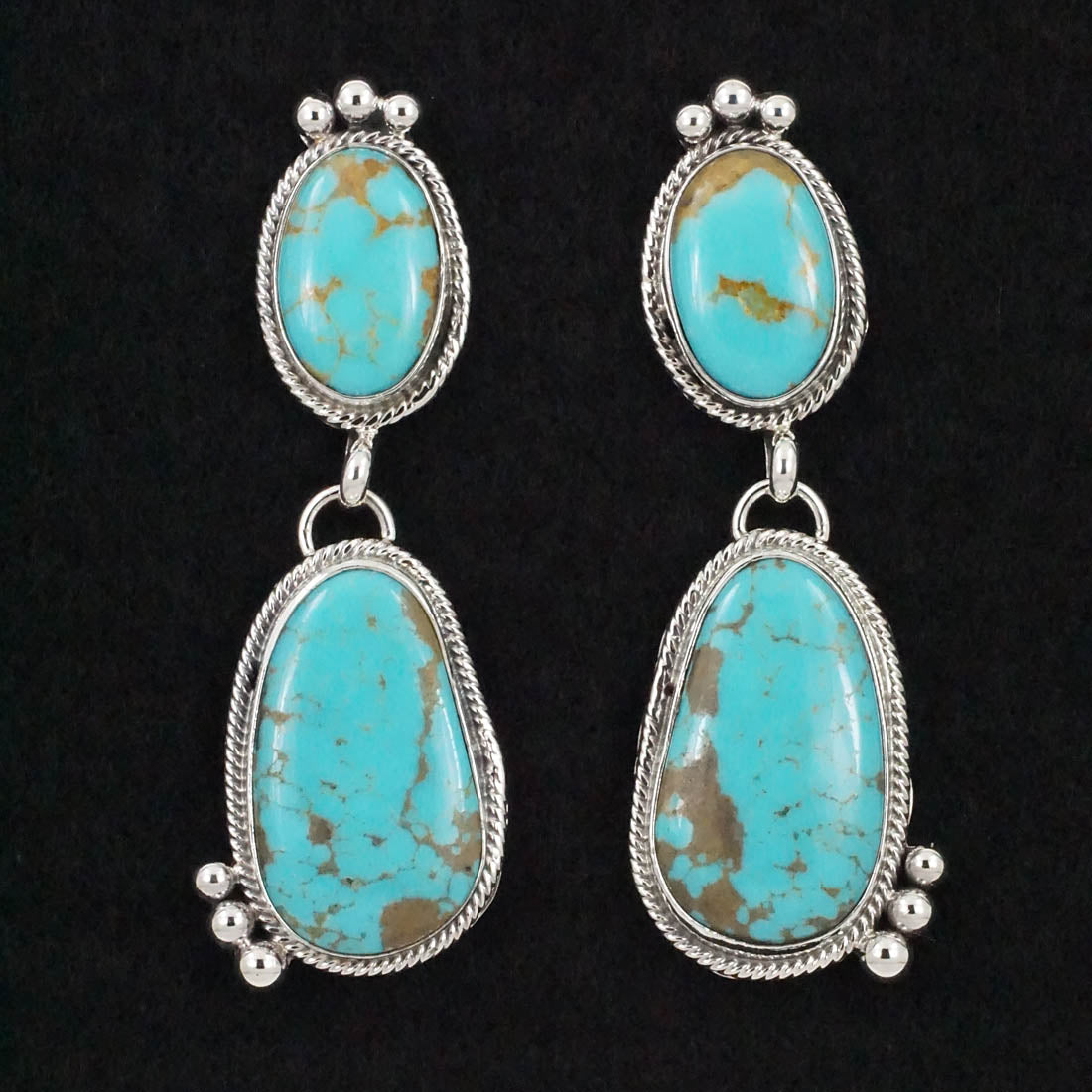 Betty Tom Turquoise & Sterling Silver Earrings