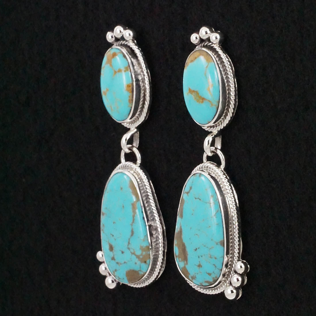 Betty Tom Turquoise & Sterling Silver Earrings