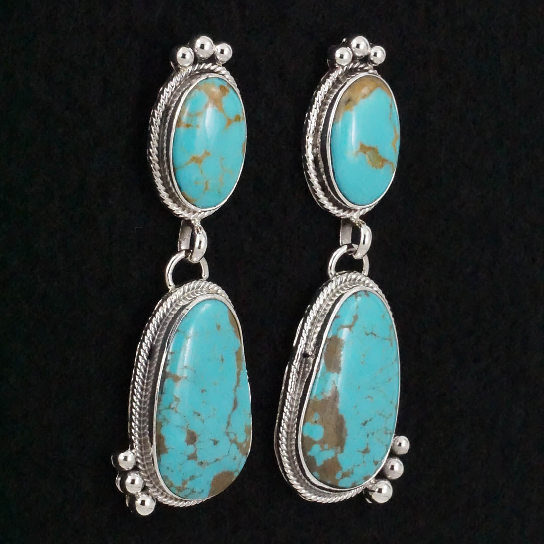 Betty Tom Turquoise & Sterling Silver Earrings