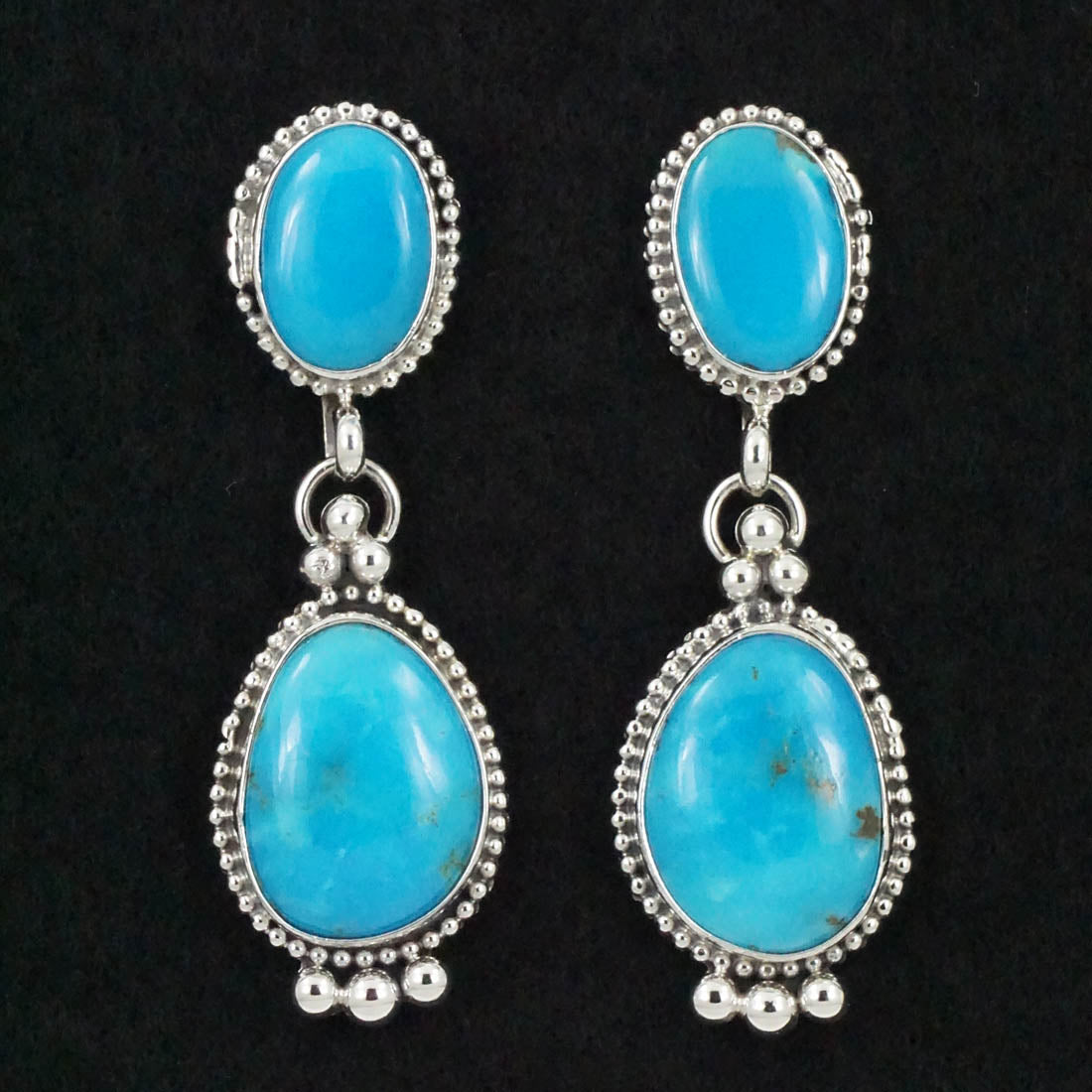 Betty Tom Turquoise & Sterling Silver Earrings