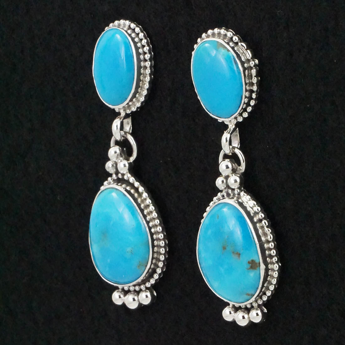 Betty Tom Turquoise & Sterling Silver Earrings