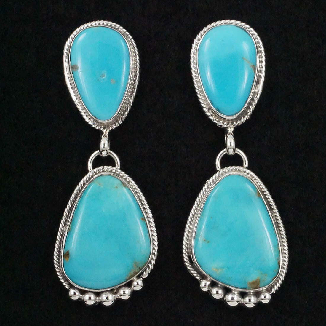 Betty Tom Turquoise & Sterling Silver Earrings