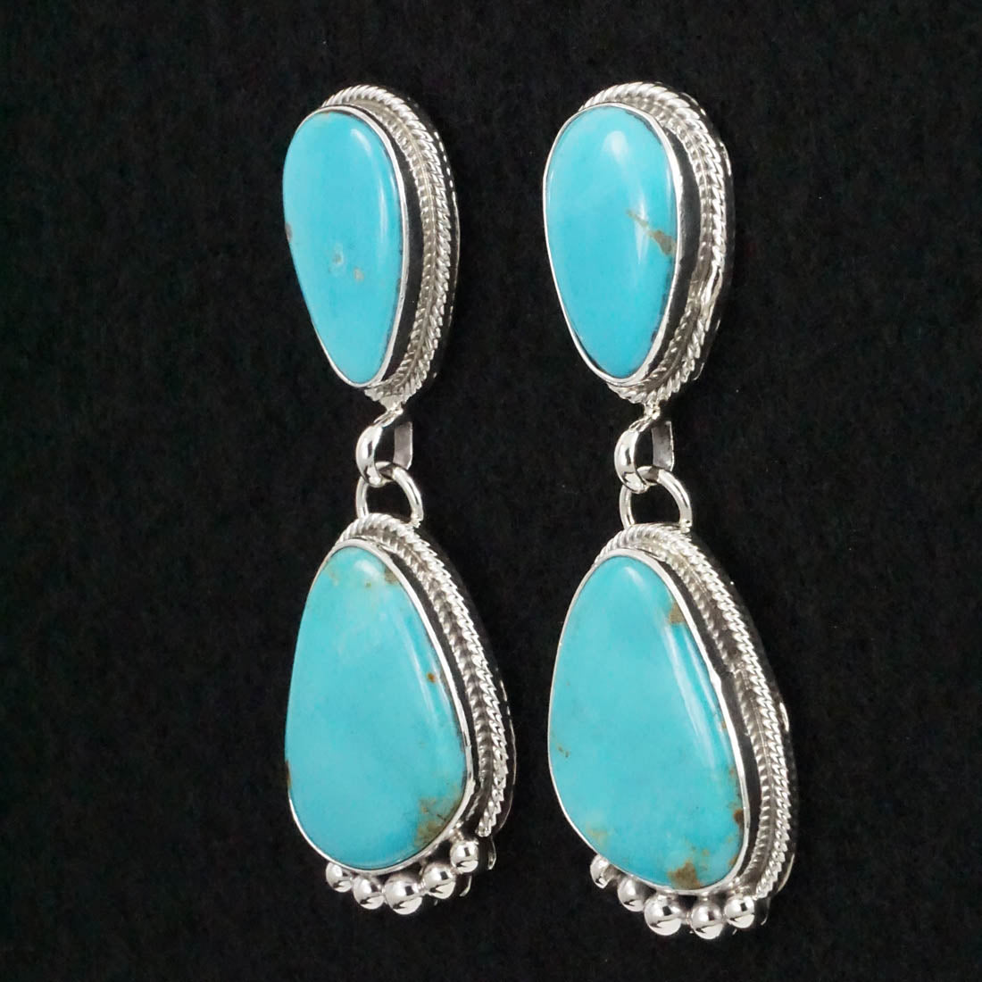 Betty Tom Turquoise & Sterling Silver Earrings