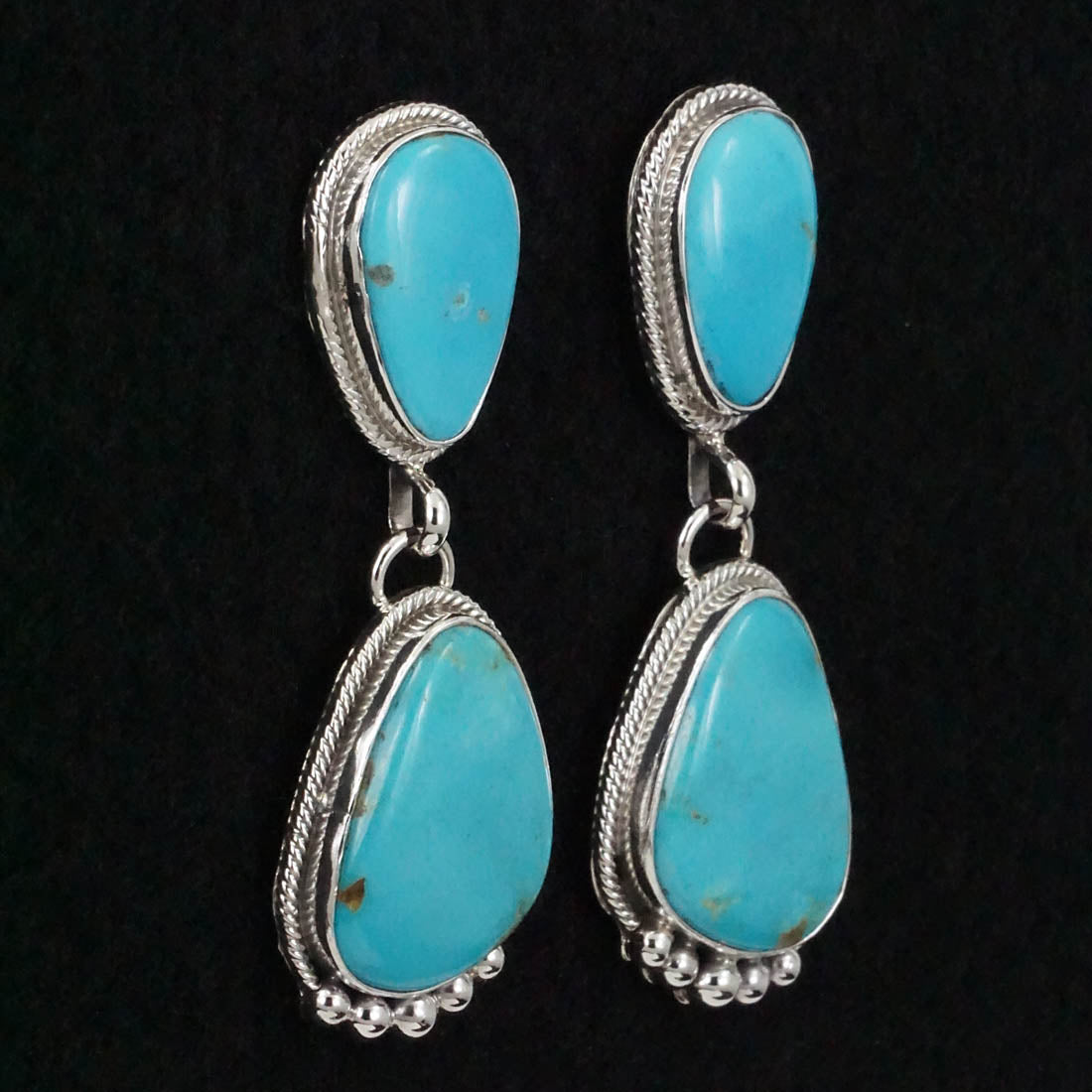 Betty Tom Turquoise & Sterling Silver Earrings