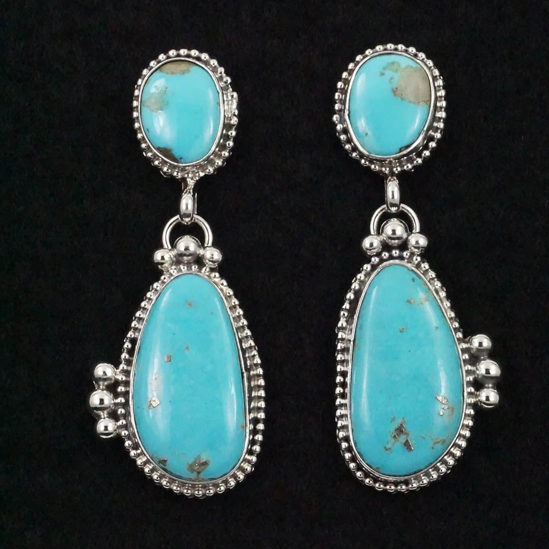 Betty Tom Turquoise & Sterling Silver Earrings