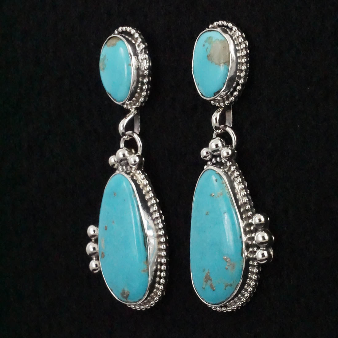 Betty Tom Turquoise & Sterling Silver Earrings