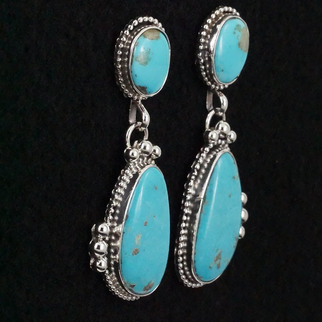 Betty Tom Turquoise & Sterling Silver Earrings