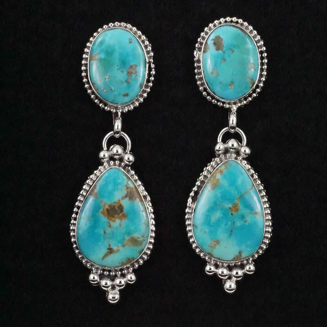 Betty Tom Turquoise & Sterling Silver Earrings