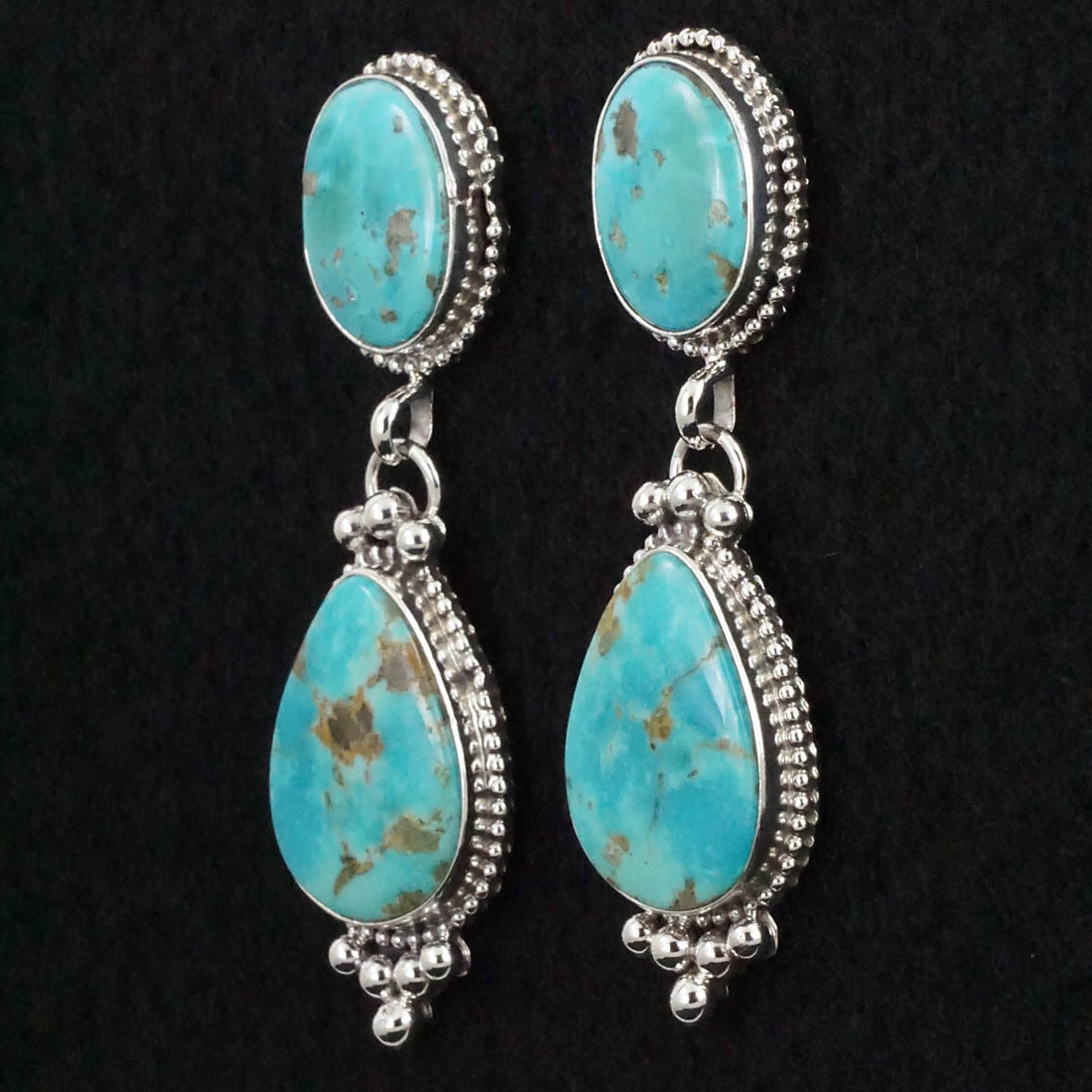 Betty Tom Turquoise & Sterling Silver Earrings