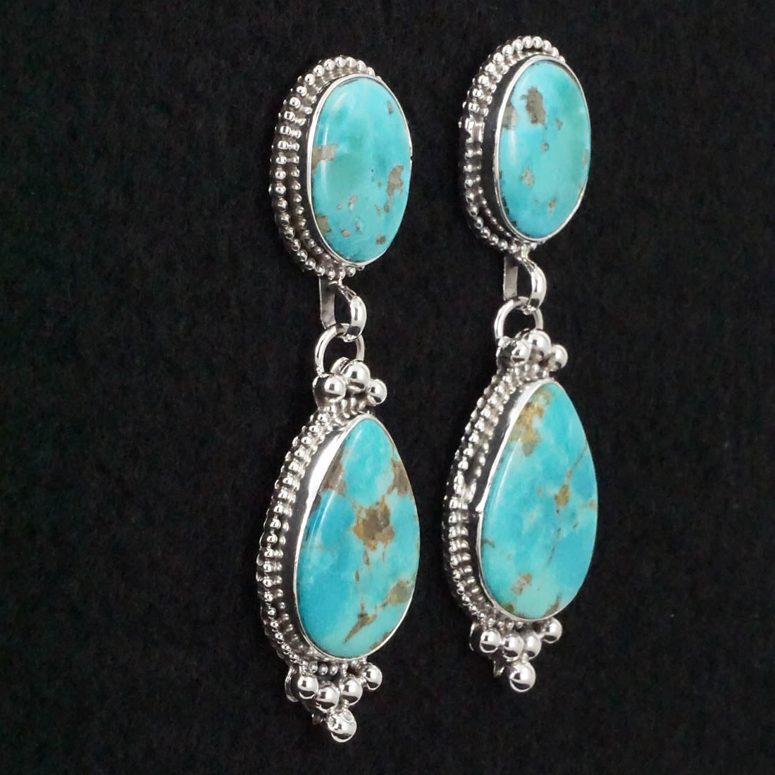 Betty Tom Turquoise & Sterling Silver Earrings