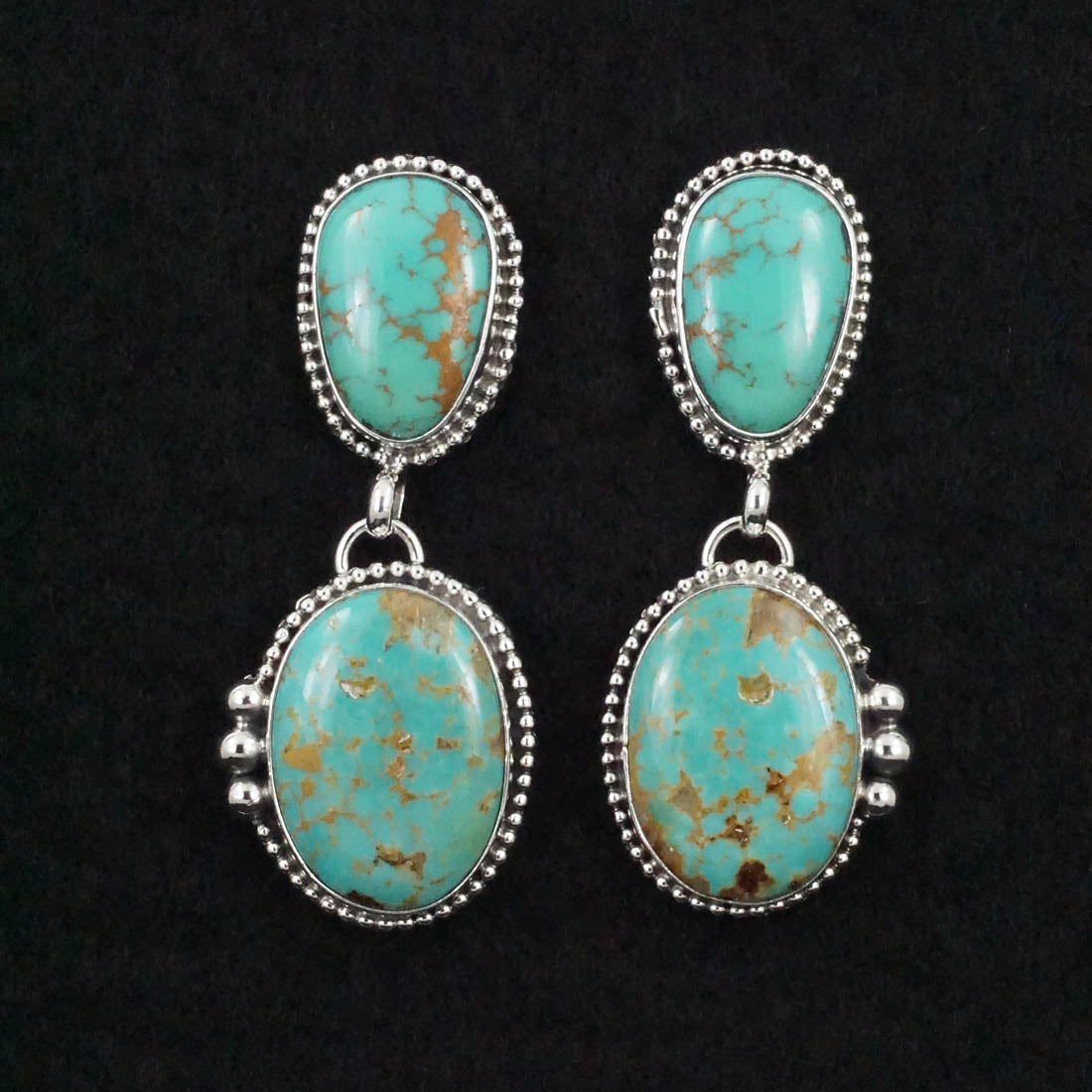 Betty Tom Turquoise & Sterling Silver Earrings