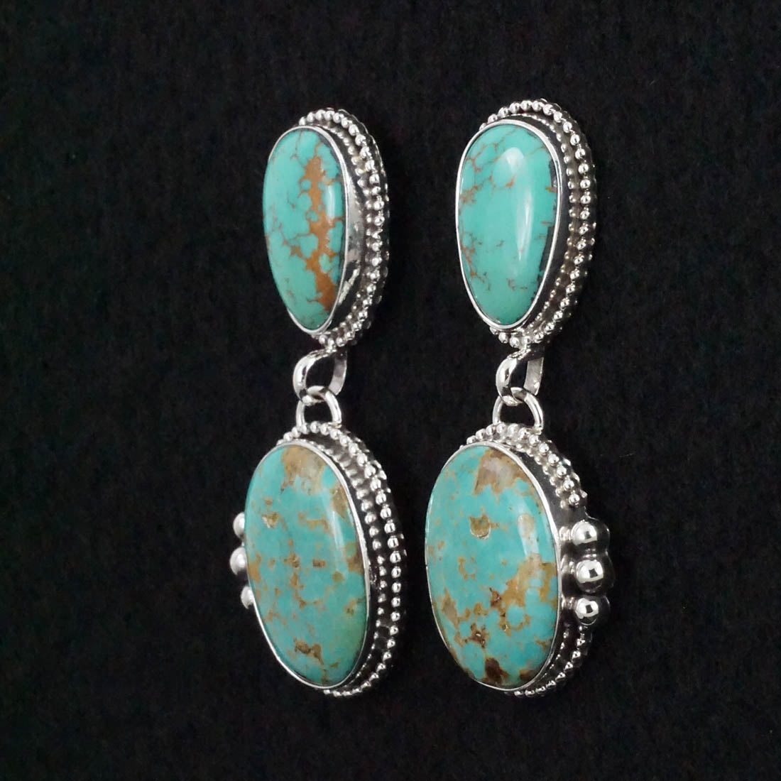 Betty Tom Turquoise & Sterling Silver Earrings