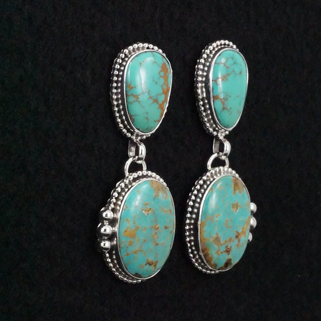 Betty Tom Turquoise & Sterling Silver Earrings