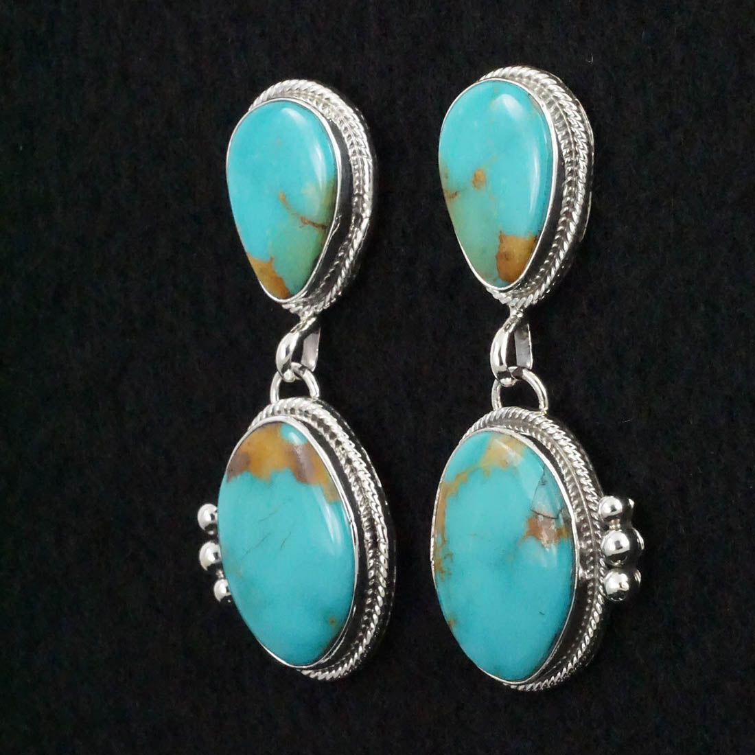 Betty Tom Turquoise & Sterling Silver Earrings