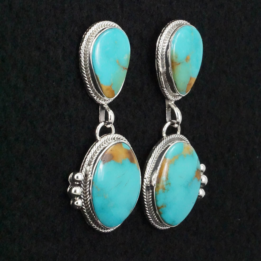 Betty Tom Turquoise & Sterling Silver Earrings