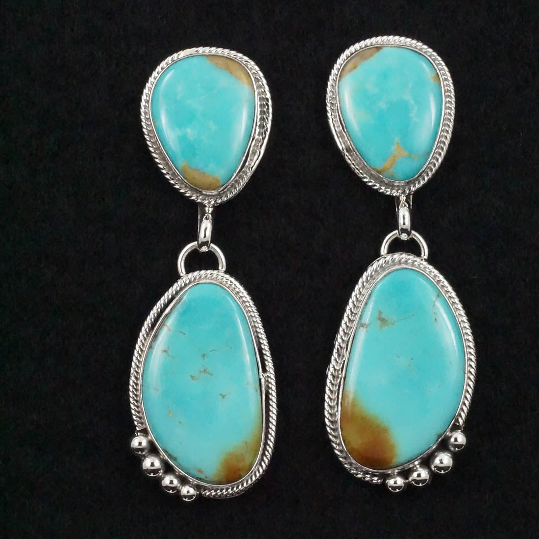 Betty Tom Turquoise & Sterling Silver Earrings