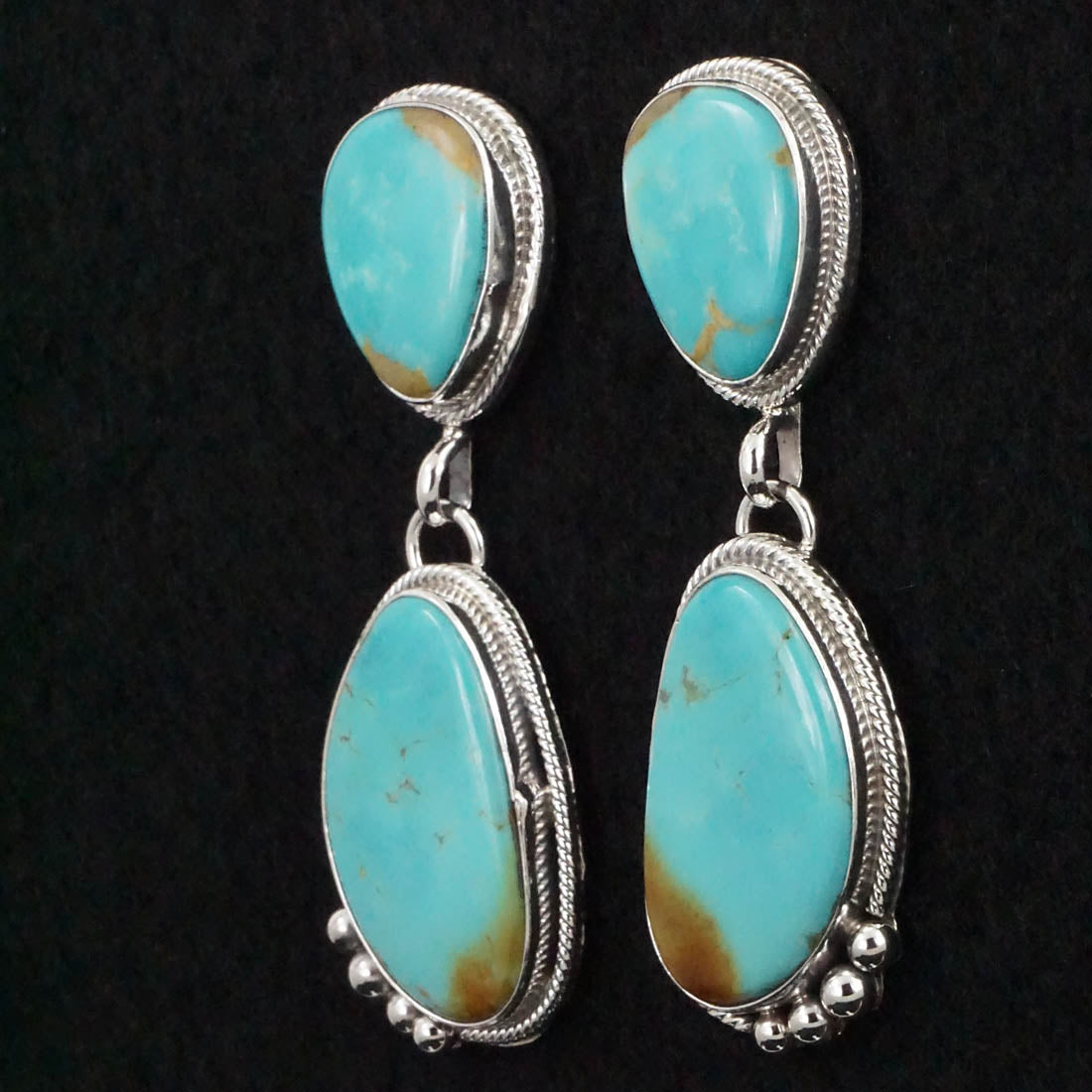 Betty Tom Turquoise & Sterling Silver Earrings