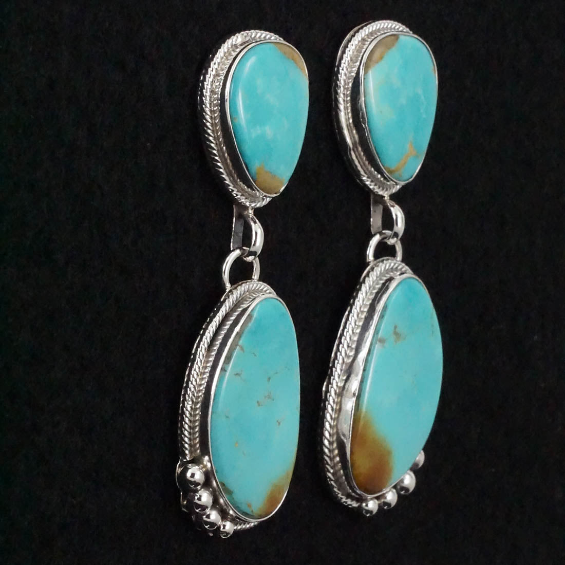 Betty Tom Turquoise & Sterling Silver Earrings