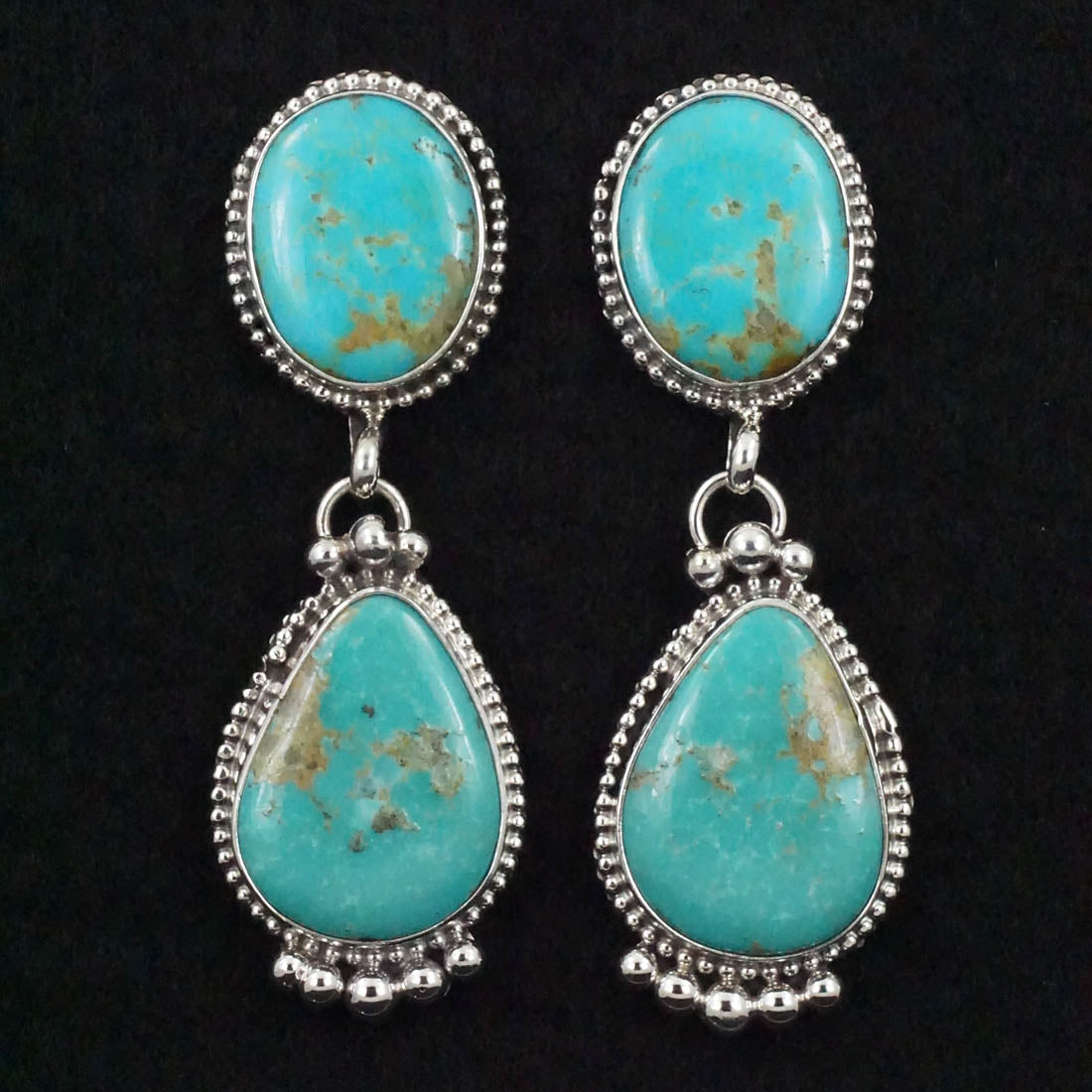 Betty Tom Turquoise & Sterling Silver Earrings