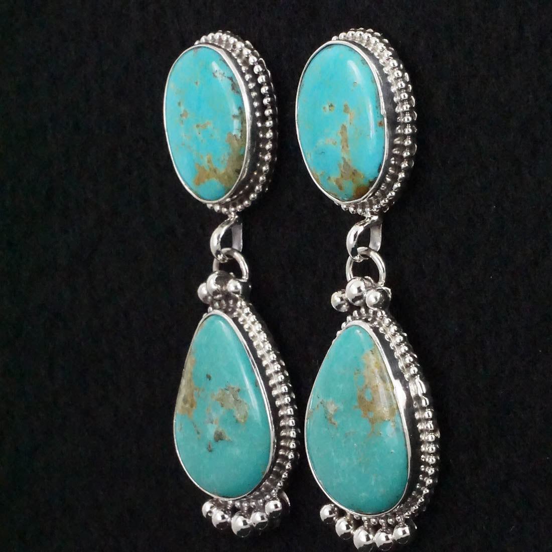 Betty Tom Turquoise & Sterling Silver Earrings