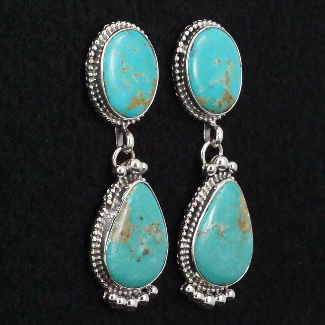 Betty Tom Turquoise & Sterling Silver Earrings