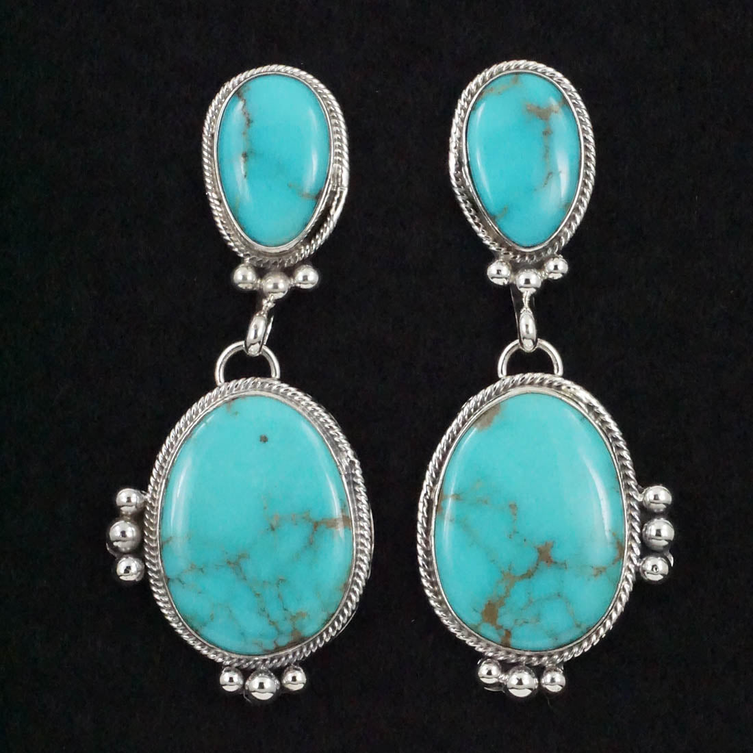 Betty Tom Turquoise & Sterling Silver Earrings