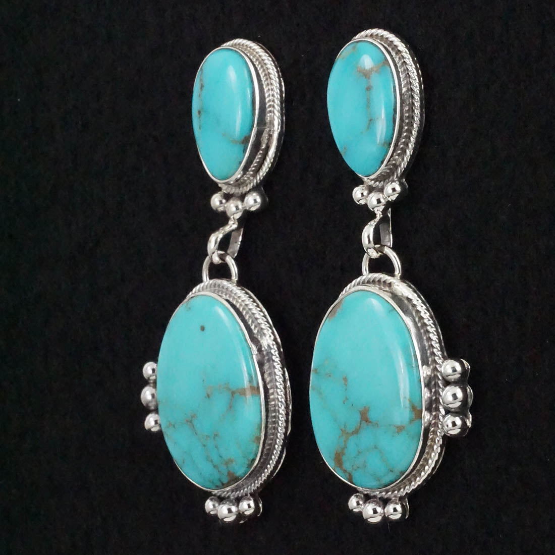 Betty Tom Turquoise & Sterling Silver Earrings