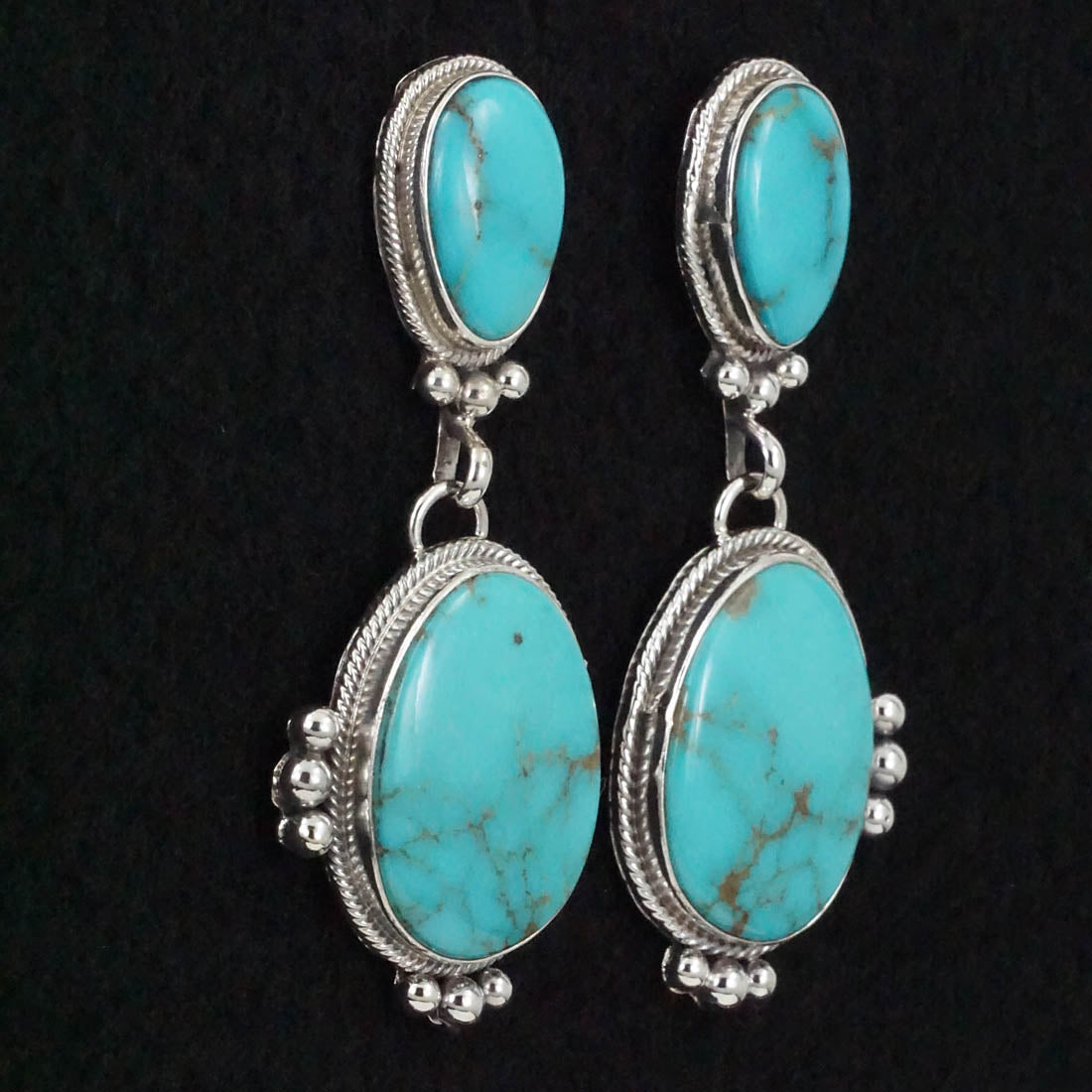 Betty Tom Turquoise & Sterling Silver Earrings