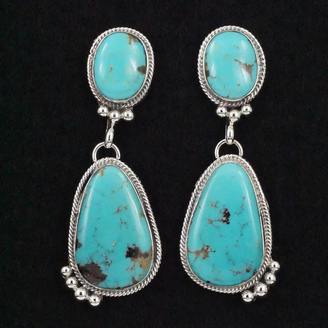 Betty Tom Turquoise & Sterling Silver Earrings