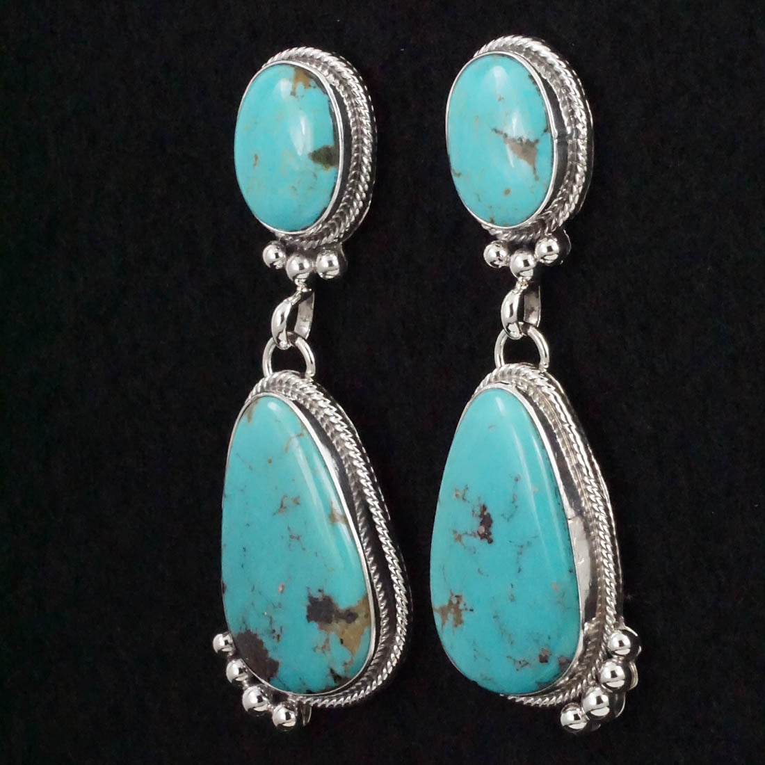 Betty Tom Turquoise & Sterling Silver Earrings