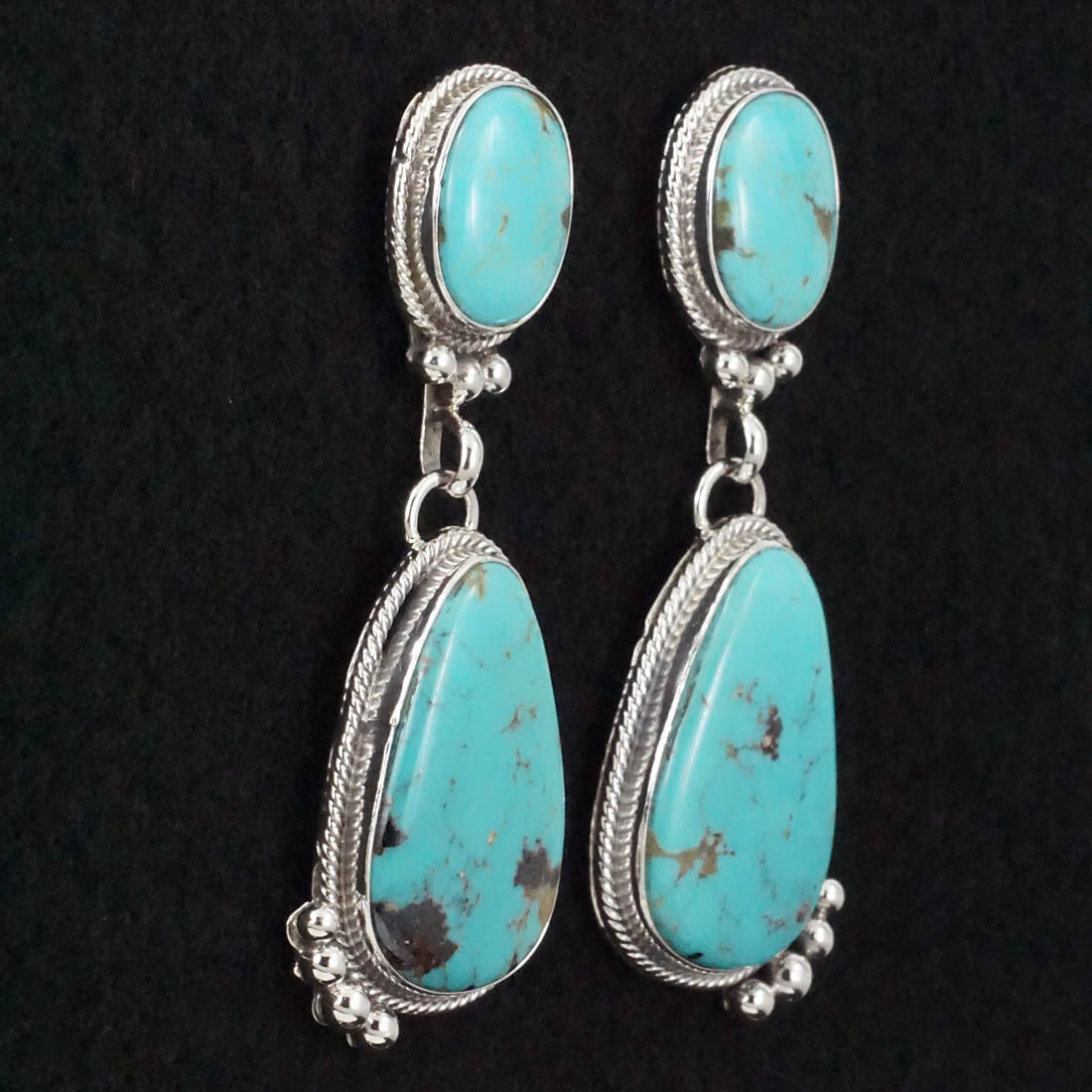 Betty Tom Turquoise & Sterling Silver Earrings