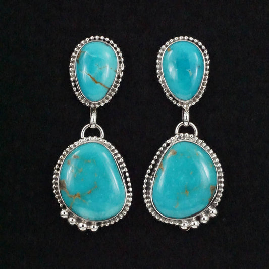 Betty Tom Turquoise & Sterling Silver Earrings