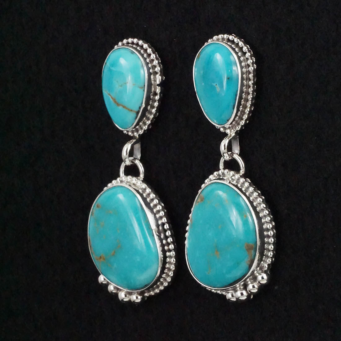 Betty Tom Turquoise & Sterling Silver Earrings