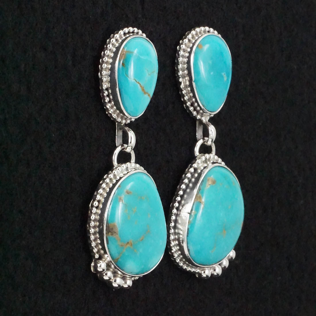 Betty Tom Turquoise & Sterling Silver Earrings