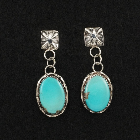 Ernest Hawthorne Turquoise & Sterling Silver Earrings